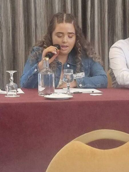 Latisha speaking at a Traveller Pride event in Athlone in July.