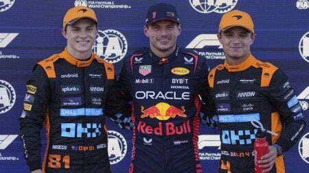 Max Verstappen pips Oscar Piastri to pole after tense qualifying for Japanese GP