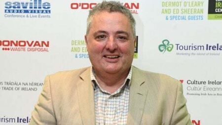 Celebrity chef Richard Corrigan herds sheep over bridge in London