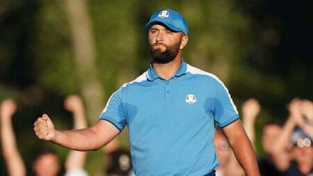 Jon Rahm and Tyrrell Hatton claim first point as Europe dominate USA in Rome