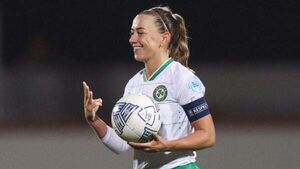Katie McCabe hat-trick inspires Republic of Ireland to victory over Albania Katie McCabe hat-trick inspires Republic of Ireland to victory over Albania