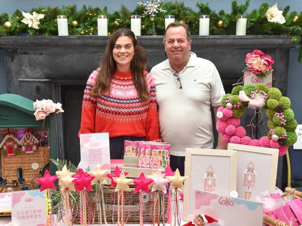 Cheryl and John Kelly at a Christmas Craft Fair in  King House, Boyle. Pic. Enda Regan