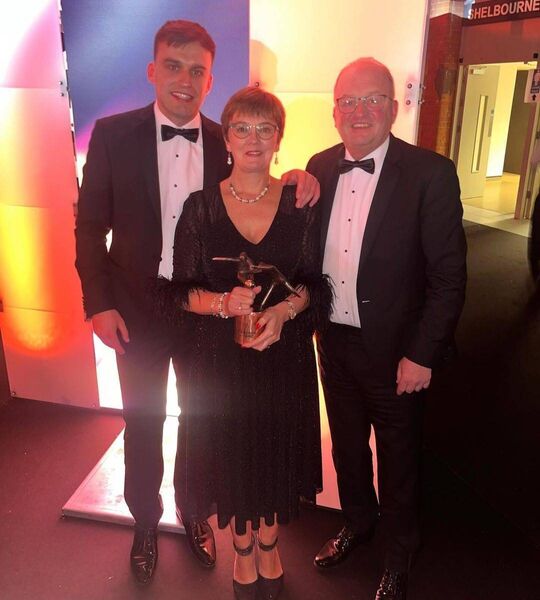 Roscommon All-Star Enda Smith with parents Mary and Mike at the awards ceremony in Dublin's RDS on Friday. Roscommon All-Star Enda Smith with parents Mary and Mike at the awards ceremony in Dublin's RDS on Friday.