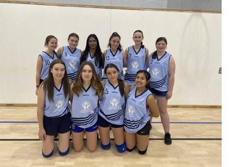 The U-16 Volleyball team pictured in Mountrath last week. Back row: Rocio Gamboa, Maria Fox, Laura Marques, Mia White, Katie Foley, and Mattea Cox. Front row: Rebecca Kelly, Elia Cormican, Adriana Salvador, and Helen Cardoso. 