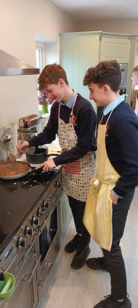 Finnan Devane and Odin Fallon handling the heat in the kitchen.