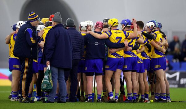The Roscommon team huddle up before their Connacht Senior Hurling League contest against Sligo last January. Picture: INPHO/James Crombie. The Roscommon team huddle up before their Connacht Senior Hurling League contest against Sligo last January. Picture: INPHO/James Crombie.