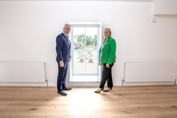 Minister for Rural and Community Development Heather Humphreys T.D. at the official opening earlier this year of An Ríoga, a new multi-disciplinary enterprise and creative space in Boyle with the Chief Executive of Roscommon County Council Shane Tiernan. Pic. Brian Farrell Minister for Rural and Community Development Heather Humphreys T.D. at the official opening earlier this year of An Ríoga, a new multi-disciplinary enterprise and creative space in Boyle with the Chief Executive of Roscommon County Council Shane Tiernan. Pic. Brian Farrell