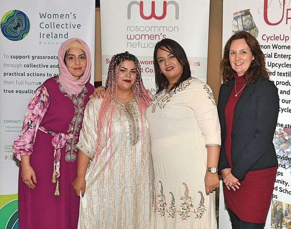 Fairouz Novl, Ibtissam Tizaoui, Samba Taif, Frenchpark and Jennifer Payne, Cycleup. Pic. Gerard O’Loughlin