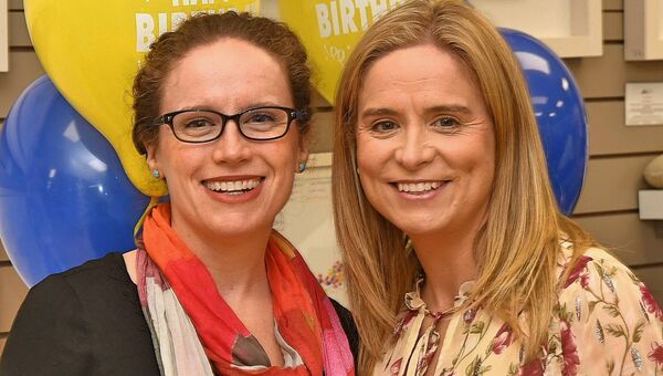 Lisa and Gwen Oates, Golf Links Road, Roscommon, pictured at the launch of George Naughton’s first solo art exhibition at Anam Art Gallery, Roscommon Town. Pic. Gerard O’Loughlin 
