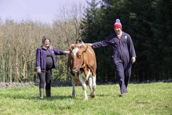 Niamh Farrell pictured with her partner, Diarmuid Murray, in Knockcrochery. Pic. Brian Farrell