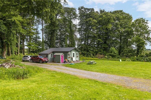 The property has its own log cabin.