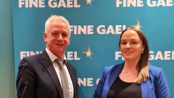 Cllr Liam Callaghan with new candidate Dympna Daly Finn from Arigna.