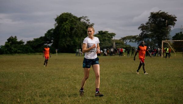 Laura Fleming in action against AFC Leopards. Pic. Ben Walsh - Retake.ie Laura Fleming in action against AFC Leopards. Pic. Ben Walsh - Retake.ie