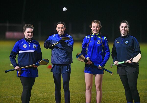 Niamh Brandon, Tara Naughton, Éala Coyle and Rebecca Brennan at training in Athleague on Friday evening ahead of today's All-Ireland junior club camogie final against Granemore in Kinnegad. Niamh Brandon, Tara Naughton, Éala Coyle and Rebecca Brennan at training in Athleague on Friday evening ahead of today's All-Ireland junior club camogie final against Granemore in Kinnegad.