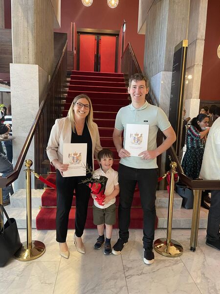 Donnacha's mammy and daddy, Sinéad and Michéal, joined his club on November 20th last to bec0me dual New Zealand and Irish citizens. Donnacha's mammy and daddy, Sinéad and Michéal, joined his club on November 20th last to bec0me dual New Zealand and Irish citizens.