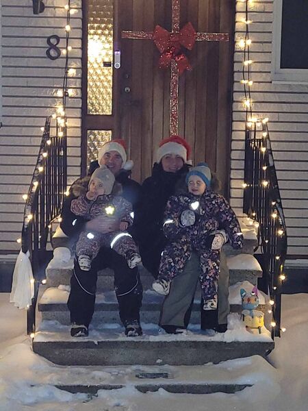 The Clarke family all set for Christmas in Sweden. The Clarke family all set for Christmas in Sweden.