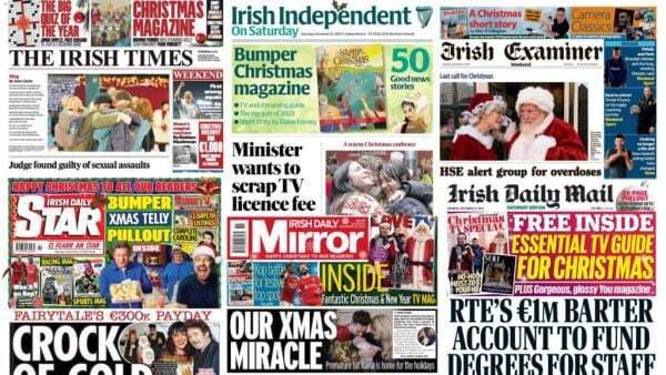 What the papers say: Saturday's front pages - Homepage - Vimarsana News