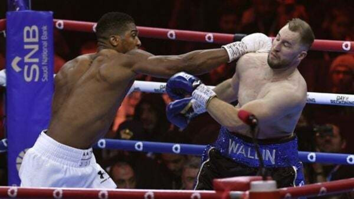 Anthony Joshua produces brilliant display to beat Otto Wallin after fifth round