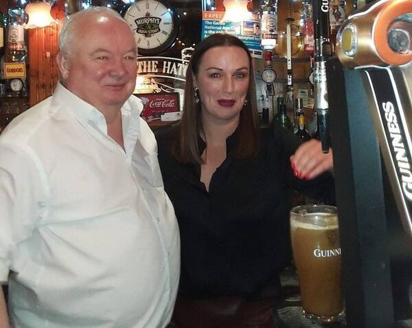 Rachel Casey joined Larry Brennan behind the bar in Down The Hatch over Christmas. Rachel Casey joined Larry Brennan behind the bar in Down The Hatch over Christmas.