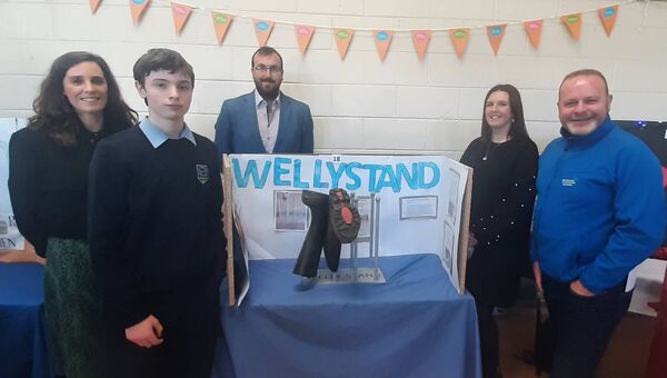 Third place winner in the Scoil Mhuire Enterprise Competition was Conor Beirne - Wellystand.