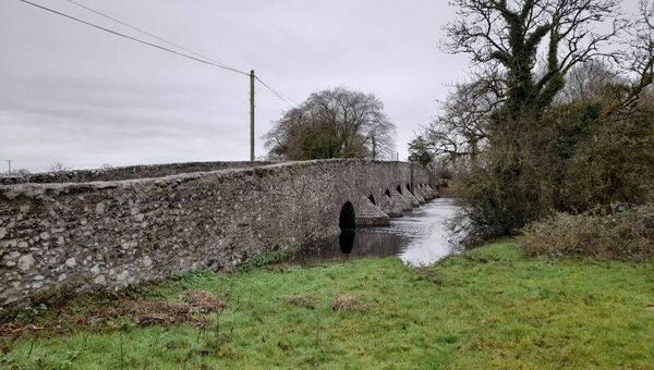 The eighteen century bridge is located on the River Suck near Athleague.