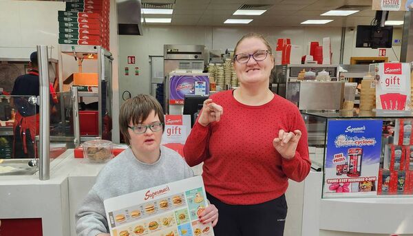 Friends Hilary Clifford and Sinéad Earley at the launch of the picture menu at Supermacs Carrick-on-Shannon. Friends Hilary Clifford and Sinéad Earley at the launch of the picture menu at Supermacs Carrick-on-Shannon.