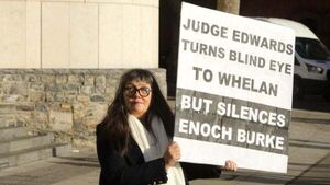 Enoch Burke's family protest after court exclusion Enoch Burke's family protest after court exclusion