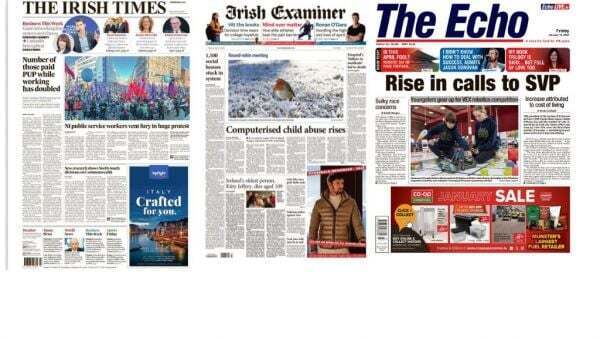 What the papers say: Friday's front pages - Homepage - Vimarsana News
