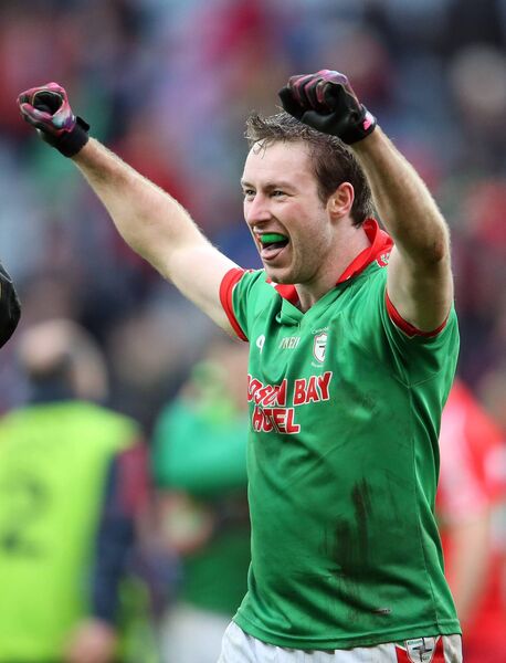 Darragh Donnelly celebrates at the final whistle following St. Brigid's epic victory against Ballymun Kickhams in Croke Park nearly 11 years ago. Picture: INPHO/Cathal Noonan