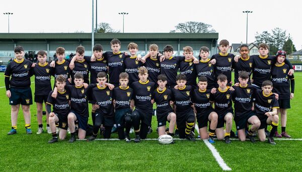 The Carrick U-15 rugby squad that were beaten by Dunmore in last Saturday's Connacht League final at Creggs. Back row (l-r): John Mulvanerty Rory McNabola, Ryan McGarry, Noel Dowd, Ryan Moran, Louis Glancy, Solomon Gleeson, Malachy Glover, Rory Connaughton, Jude Kennedy, Cillian McGowan, John Mee, Krystian Kopczynski, Oran Oates, Eli Mulligan. Front row (l-r): Luke Sharkey, John Boyd, Timothy Tansey, Joey McGovern, Theo Gately (joint-captain), Jack Foley (joint-captain), Seamus McGuire, Ben McGarry, Shane Murtagh, Paudie Gilligan, Cavan McGourty. Pictures: Mark Kelly The Carrick U-15 rugby squad that were beaten by Dunmore in last Saturday's Connacht League final at Creggs. Back row (l-r): John Mulvanerty Rory McNabola, Ryan McGarry, Noel Dowd, Ryan Moran, Louis Glancy, Solomon Gleeson, Malachy Glover, Rory Connaughton, Jude Kennedy, Cillian McGowan, John Mee, Krystian Kopczynski, Oran Oates, Eli Mulligan. Front row (l-r): Luke Sharkey, John Boyd, Timothy Tansey, Joey McGovern, Theo Gately (joint-captain), Jack Foley (joint-captain), Seamus McGuire, Ben McGarry, Shane Murtagh, Paudie Gilligan, Cavan McGourty. Pictures: Mark Kelly