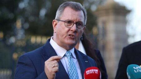 DUP leader meets party members ahead of crunch gathering on Stormont return