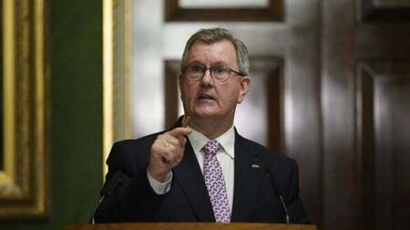 Donaldson will hold UK government's 'feet to the fire' over Stormont deal