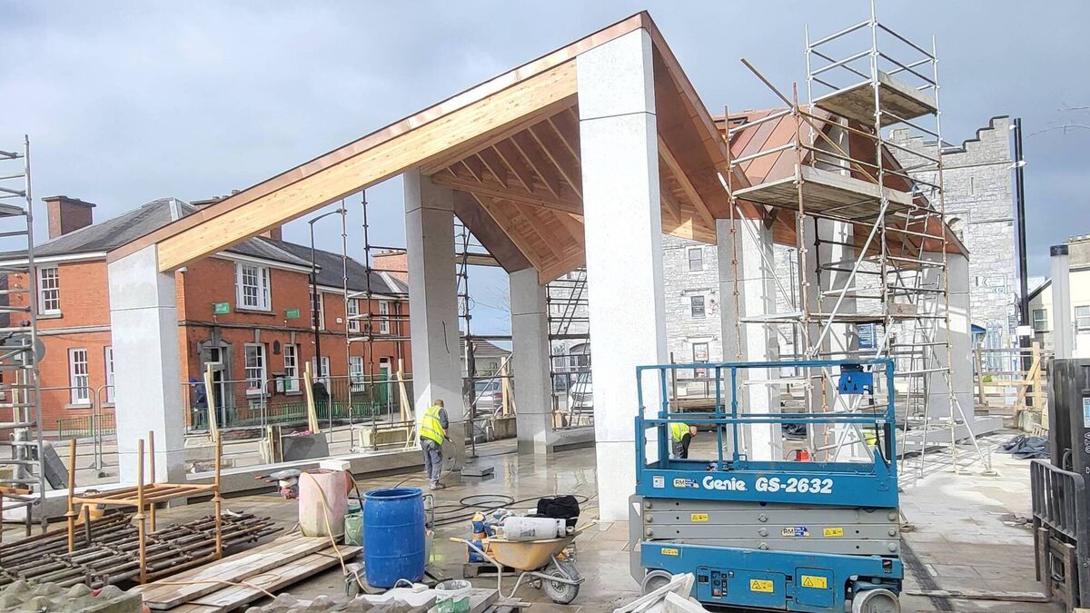 Finishing touches being applied to covered civic space