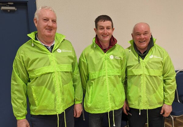 Padraic Mulheir, Patrick Rogers and Jimmy Hegarty at the concluding night of the recent Kilmurry Fit Farmers programme. Pic. Liam Reynolds 