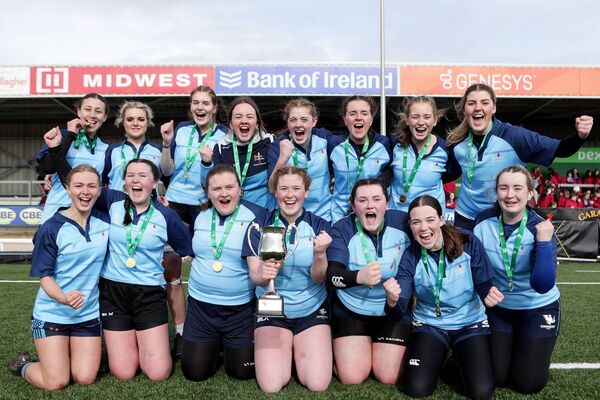 The Convent of Mercy senior rugby panel that were crowned Connacht Rugby Senior Girls’ School League champions at the Dexcom Stadium in Galway on Wednesday. Picture: INPHO/Laszlo Geczo The Convent of Mercy senior rugby panel that were crowned Connacht Rugby Senior Girls’ School League champions at the Dexcom Stadium in Galway on Wednesday. Picture: INPHO/Laszlo Geczo