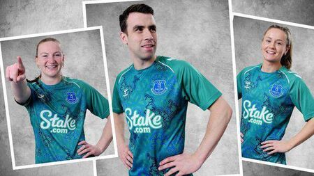 Roscommon woman shows off new Everton jersey to celebrate Irish soccer legend
