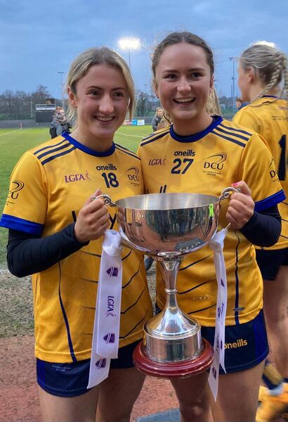 Áine McGrath (St. Brigid's) and Aisling Hanly (Kilbride) who were part of the successful O'Connor Cup panel with DCU last weekend. 