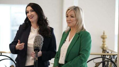 O’Neill and Little-Pengelly thank Joe Biden for support at St Patrick’s event