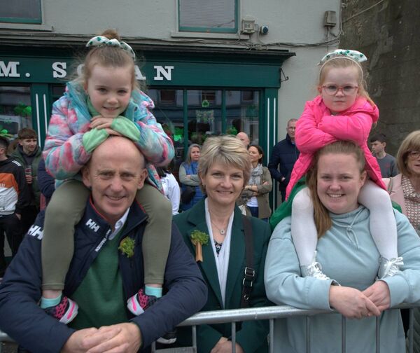 The Egan family pictured at the Ballaghaderreen St. Patrick's Day Parade. Pic. Liam Reynolds