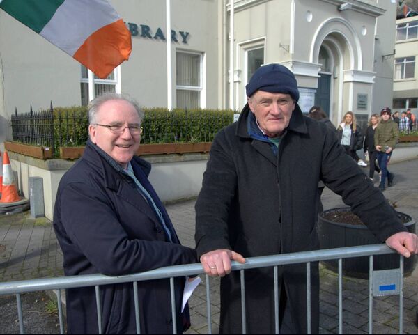 Patsy McGary and John Towey pictured at the Ballaghaderreen St. Patrick's Day Parade. Pic. Liam Reynolds