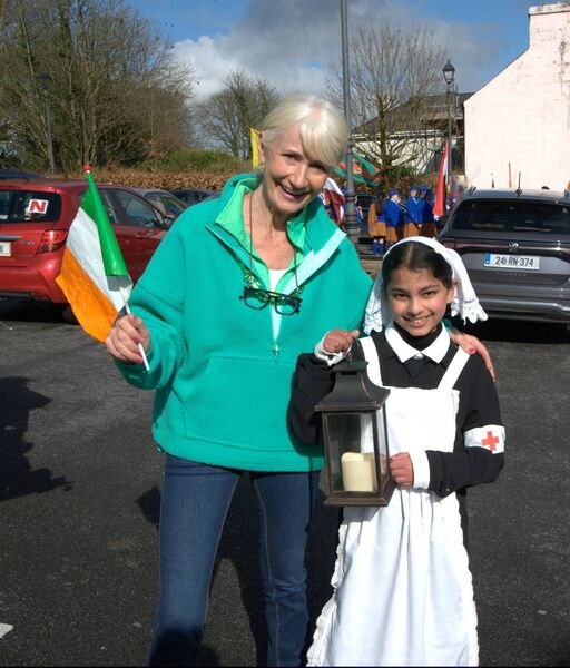 Ethna McGarry and Amelia Liz at the Ballaghaderreen St. Patrick's Day Parade. Pic. Liam Reynolds Ethna McGarry and Amelia Liz at the Ballaghaderreen St. Patrick's Day Parade. Pic. Liam Reynolds