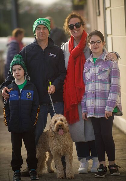 Declan, Leonie, Robbie, Anna and Ozzie the dog, pictured at the St. Patrick’s Day Parade in Elphin. Pic. Gerard O’Loughlin Declan, Leonie, Robbie, Anna and Ozzie the dog, pictured at the St. Patrick’s Day Parade in Elphin. Pic. Gerard O’Loughlin
