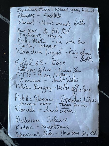 The River Island playlist from the Spring of 2000.