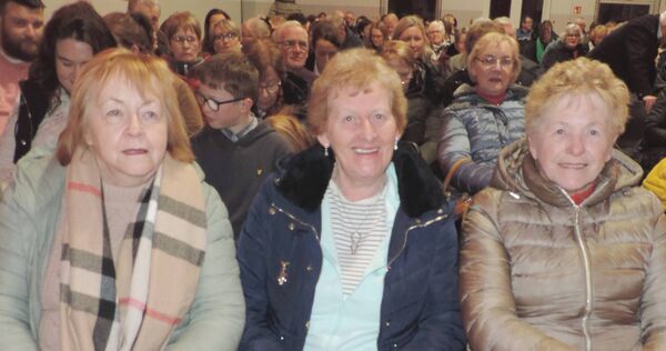 At the John B Keane play ‘The Year of the Hiker’ in Kilmovee Community Centre were from left , Catherine Reid, Nora Reid, and Patricia Cunningham. Pic. James Hunt Photography At the John B Keane play ‘The Year of the Hiker’ in Kilmovee Community Centre were from left , Catherine Reid, Nora Reid, and Patricia Cunningham. Pic. James Hunt Photography