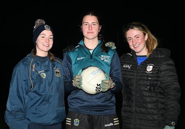 Shauna Fleming, Caoimhe Cregg and Áine McGrath at Roscommon training ahead of Saturday's league final against Clare in Birr. Picture: Gerard O'Loughlin Shauna Fleming, Caoimhe Cregg and Áine McGrath at Roscommon training ahead of Saturday's league final against Clare in Birr. Picture: Gerard O'Loughlin