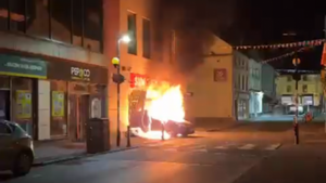 Gardaí investigating after car driven into shopfront in Carlow town