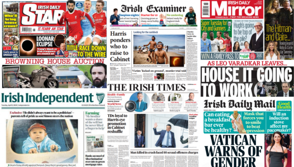 What the papers say: Tuesday's front pages - Homepage - Vimarsana News