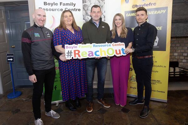 Boyle Family Resource Centre hosted a highly successful mental health and addictions event last week in collaboration with Boyle GAA &amp; LGFA and Boyle Celtic FC. Pic. Boyle Family Resource Centre