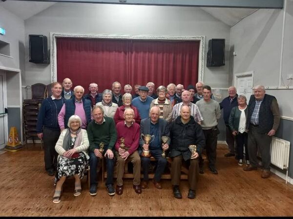 Prize winners on the final night of the Progressive 25 card drives at Clooneycolgan Community Centre for this season.