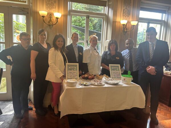Staff at the Abbey Hotel, Roscommon supporting the Western Alzheimer Tea Morning at the hotel on Friday last. Staff at the Abbey Hotel, Roscommon supporting the Western Alzheimer Tea Morning at the hotel on Friday last.